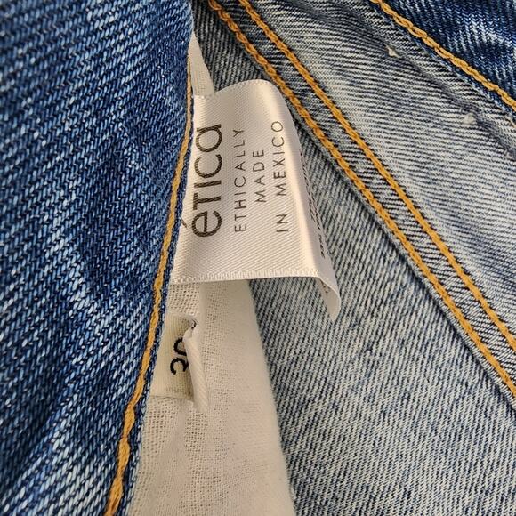 Etica Anthropologie Haven High Waist Relaxed Denim Shorts Blue 30 NWT - Picture 12 of 15